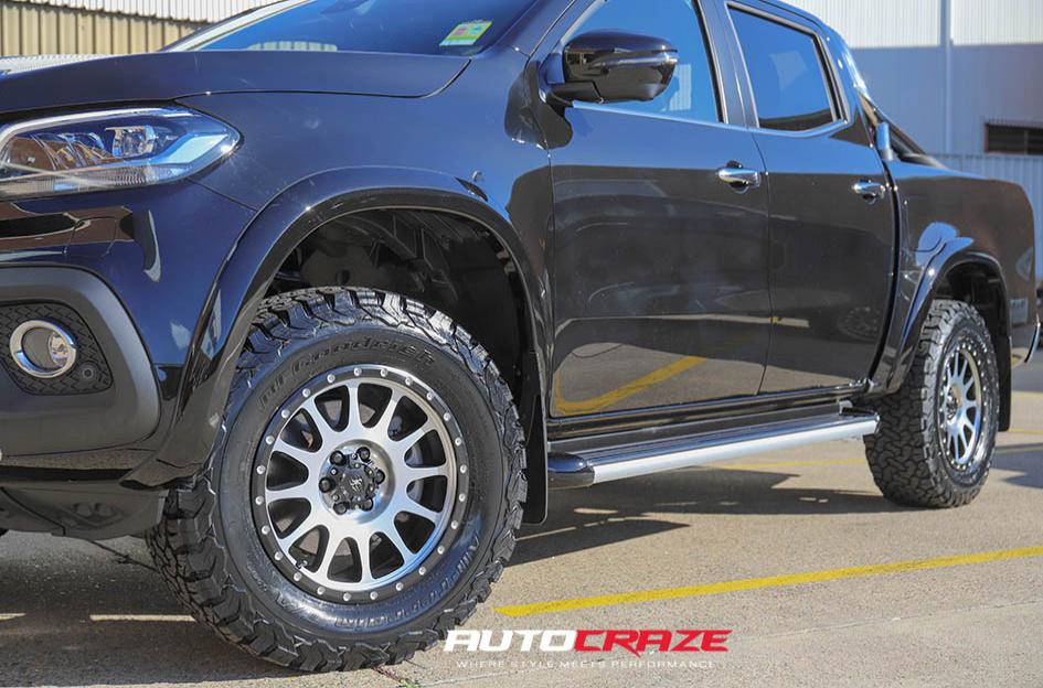 MERCEDES X CLASS CALIBRE SATIN BLACK MACHINED FACE